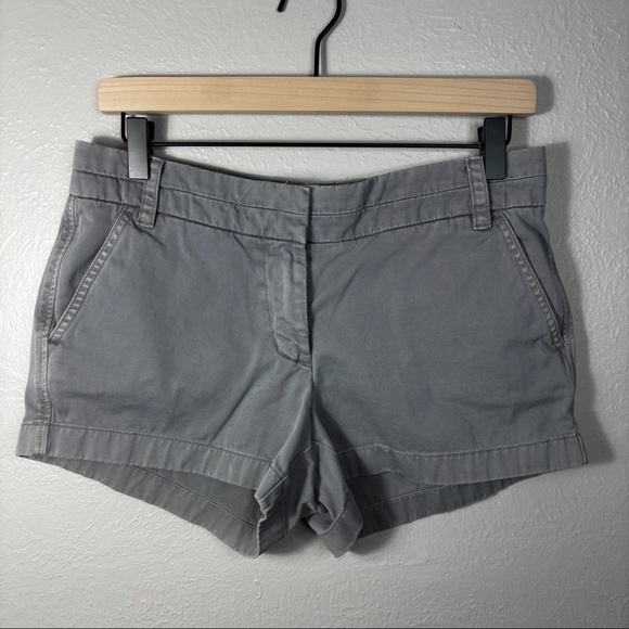 J. Crew Women's 100% Cotton Gray Chino Shorts - 2.5" Inseam - Picture 1 of 9